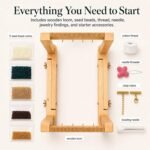 Adjustable Wood Bead Loom Kit Jewelry Weaving Frame Seed Bead Bracelet Making Tool - Image 4