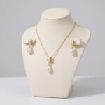 Freshwater Pearl Jewelry Set | Pearl Necklace & Earrings Set | Bridal Wedding Jewelry | Gold Pearl Gift for Her | Bridesmaid Jewelry - Image 7