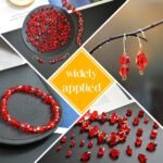 1500PCS Red Crystal Glass Beads Kit Bicone Rondelle Cube Teardrop Jewelry Making Supplies - Image 4