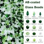 1000PCS Green Crystal Glass Beads Assorted Faceted Bicone Teardrop Beads for Jewelry Making - Image 3