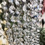 Crystal Chandelier Bead Chain Clear Glass Octagon Prism Garland for Wedding Home DIY Decor