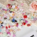 100g Mixed Flat Back Pearls Rhinestone Bow Rose Starfish Cabochons DIY Craft Embellishments