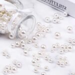 800PCS Ivory Pearl Beads Assorted Sizes Loose Pearls for Jewelry Making Crafts Vase Fillers - Image 3