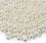 800PCS Ivory Pearl Beads Assorted Sizes Loose Pearls for Jewelry Making Crafts Vase Fillers - Image 4