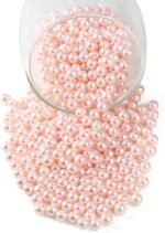 200PCS Czech Glass Pearl Beads Satin Luster Round Spacer Beads for Jewelry Making Crafts