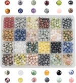 Natural Gemstone Beads Kit: 960PCS 24 Colors 6MM Crystal Beads for Jewelry Making - Image 2