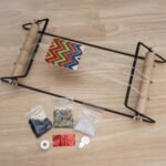 Wide Metal Bead Loom Kit with Glass Beads for Bracelet Making (14.5 inch)