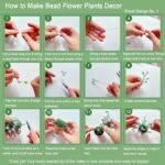 Green Glass Beaded Plant DIY Kit: Suncatcher Craft, Video Tutorial - Image 3