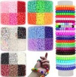 6500PCS Kandi Pony Beads Kit Alphabet Number Smile Beads Friendship Bracelet Jewelry Making Supplies - Image 3