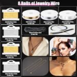 Jewelry Making Supplies Kit with Tools, Chains, Findings, Magnifier, Carry Bag - Image 4