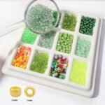 Glass Seed Beads Kit: 11200PCS 3MM Green Tones for Jewelry Making Crafts - Image 2