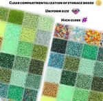 Glass Seed Beads Kit: 11200PCS 3MM Green Tones for Jewelry Making Crafts - Image 5
