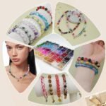 1450PCS Crackle Glass Beads Kit 48 Colors 8MM Bracelet Making Jewelry DIY Craft Supplies - Image 5
