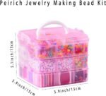 Friendship Bracelet Making Kit 4900PCS Beads 44 Color Embroidery Floss Jewelry Craft Organizer Pink - Image 2