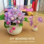 DIY Beaded Lavender Flower Kit: Mini Potted Plant Craft Set, Desktop Vase Ornament - Image 3