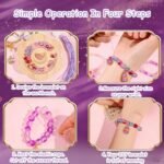 12 Color Glass Beads Kit with Purple Storage Case for Bracelet Making - Image 4