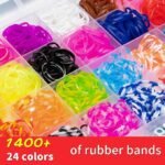24 Color Rubber Band Bracelet Making Kit DIY Loom Bands Craft Set for Kids - Image 6