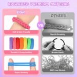 1400PCS Rubber Band Bracelet Making Kit 24 Colors Friendship Loom Bands DIY Craft Gift - Image 5