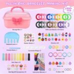 1400PCS Rubber Band Bracelet Making Kit 24 Colors Friendship Loom Bands DIY Craft Gift - Image 2