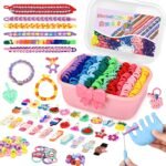 1400PCS Rubber Band Bracelet Making Kit 24 Colors Friendship Loom Bands DIY Craft Gift