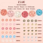 2350PCS Pink Clay Beads Bracelet Making Kit 6 Color Heishi Polymer Jewelry Supplies - Image 3