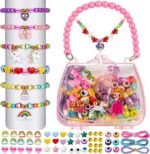 Jewelry Making Kit with Handbag DIY Bracelet Necklace Craft Set Unicorn Rainbow Beads - Image 3