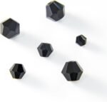1550PCS Black Bicone Crystal Glass Beads 3mm 4mm 6mm 8mm Jewelry Making DIY Kit - Image 5