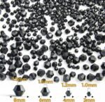 1550PCS Black Bicone Crystal Glass Beads 3mm 4mm 6mm 8mm Jewelry Making DIY Kit - Image 2