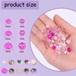 1000PCS Pink Faceted Glass Rondelle Beads 4mm Jewelry Making Bracelet DIY Craft Kit - Image 3