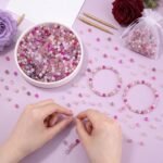 1000PCS Pink Faceted Glass Rondelle Beads 4mm Jewelry Making Bracelet DIY Craft Kit