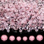 600PCS Pink AB Crystal Glass Rondelle Beads 4mm 6mm 8mm Jewelry Making DIY Kit