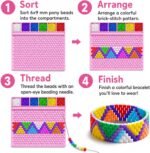 2 Pack Pony Bead Tray Set with Needles for Kandi Bracelets, Jewelry Making Organizer - Image 5