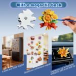 15PCS Flower Magnet Painting Kit DIY Plaster Craft Set Fridge Magnet Party Favor Gift - Image 2