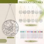 8PCS Flower Diamond Art Kit DIY Diamond Painting Tabletop Home Decor Craft for Adults - Image 3
