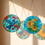 8PCS Flower Diamond Art Kit DIY Diamond Painting Tabletop Home Decor Craft for Adults - Image 5