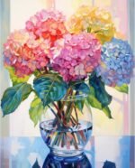 Floral Diamond Painting Kit 12x16 Inch Full Drill Crystal Art (DIY Craft)