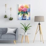 Floral Diamond Painting Kit 12x16 Inch Full Drill Crystal Art (DIY Craft) - Image 3