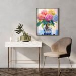 Floral Diamond Painting Kit 12x16 Inch Full Drill Crystal Art (DIY Craft) - Image 4