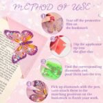 Butterfly Diamond Painting Corner Bookmarks, DIY Leather Diamond Art Craft (4PCS) - Image 6
