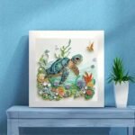 Sea Turtle Diamond Painting Kit: 5D Crystal Rhinestone Art (11.8 Inch) - Image 5