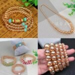 476PCS Champagne Gold Crystal Glass Beads 4mm 6mm 8mm 10mm 12mm Jewelry Making Kit - Image 5