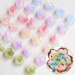 300PCS Colorful Glass Flower Beads Trumpet Bell Crystal Beads Jewelry Making DIY Kit - Image 2