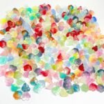 300PCS Colorful Glass Flower Beads Trumpet Bell Crystal Beads Jewelry Making DIY Kit
