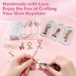 544PCS Lip Gloss Keychain Making Kit DIY Bag Charm Jewelry Supplies with Charms Tools - Image 3