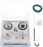 Bracelet Bead Design Board with Clear Cover Jewelry Making Beading Tray Organizer