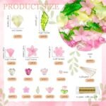 536PCS Acrylic Flower Beads Kit Frosted Flower Leaf Pearl Charms Jewelry Making DIY Set - Image 2