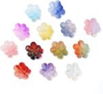 50PCS Colorful Flower Charms Acrylic Glass Floral Spacer Beads for Jewelry Making DIY - Image 5