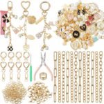 Lip Gloss Keychain Making Kit: DIY Charm Jewelry Supplies with Chains, Tools - Image 2