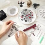 Gothic Lip Gloss Charm Kit: DIY Keychain Making Supplies with Chains, Clips