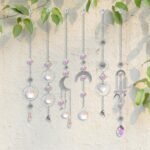 6PCS Silver Crystal Suncatchers Hanging Window Prisms Rainbow Sun Catcher Home Garden Decor - Image 3